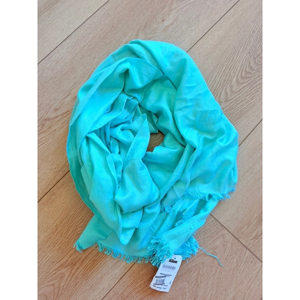 Saachi Mint Green Eyelash Fringe Wrap Scarf Pashmina Nordstrom Rack NEW